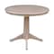 International Concepts Round 36 in Round Top Pedestal Table, 28.9 inH, Washed Gray Taupe, 36 in W, 36 in L, 29.9 in H K09-36RT-27B - alternate 3